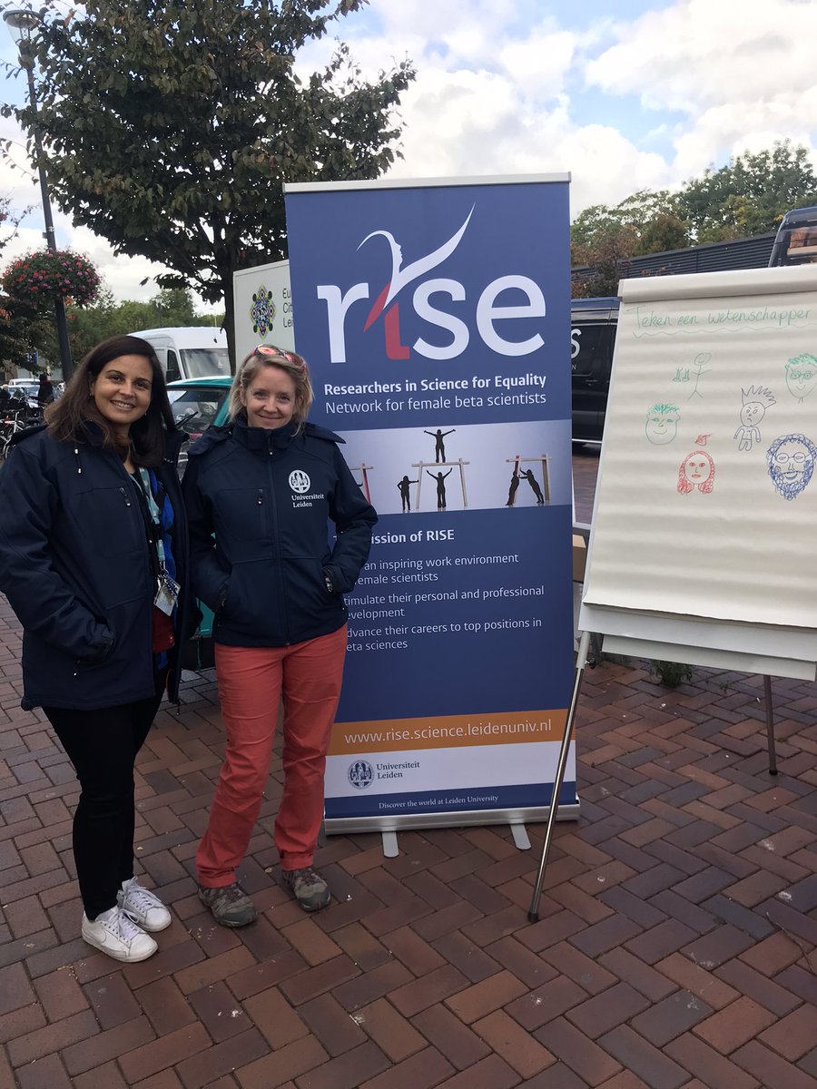 For #AdaLovelaceDay we hit the streets asking What do you think when we say ‘picture a Scientist?’ Some drew their ideas and stayed for a chat...lots of fun! 

A strong majority said ‘an old man’, many were keen to chat and surprised to learn we were scientists! <a href="/LeidenScience/">Leiden Science</a>