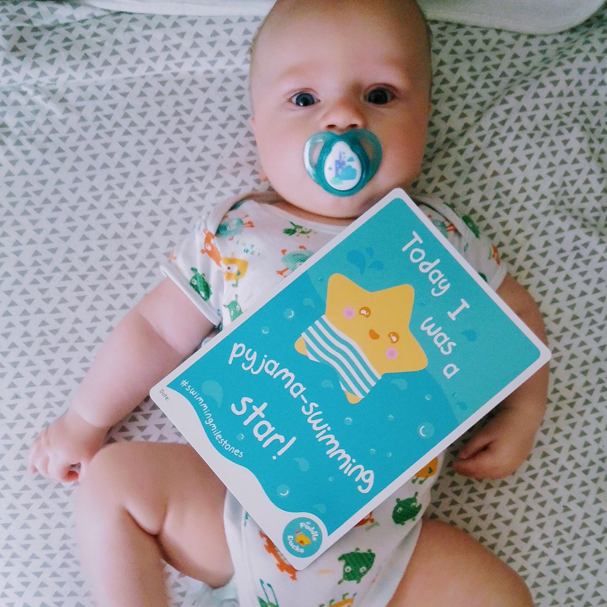PuddletheDuck's tweet image. If you have a set of our milestone cards, or if your teacher has some at poolside, don’t forget to get your Pyjama Week #swimmingmilestone photo!