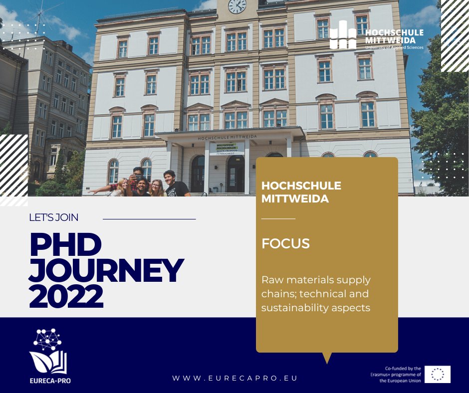 📢 Apply now for the PhD journey this autumn! Then the PhD journey to Mittweida University of Applied Sciences will be the perfect experience for you! ❗ Apply here: eurecapro.eu/phd-journey/ #eurecapro #europeanuniversities #phdjourney #sdg12 #sustainability