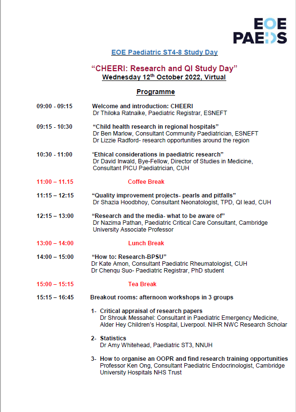 CHEERI2022's tweet photo. coming to EoE paediatric trainees tomorrow! https://t.co/moiQcYBW96