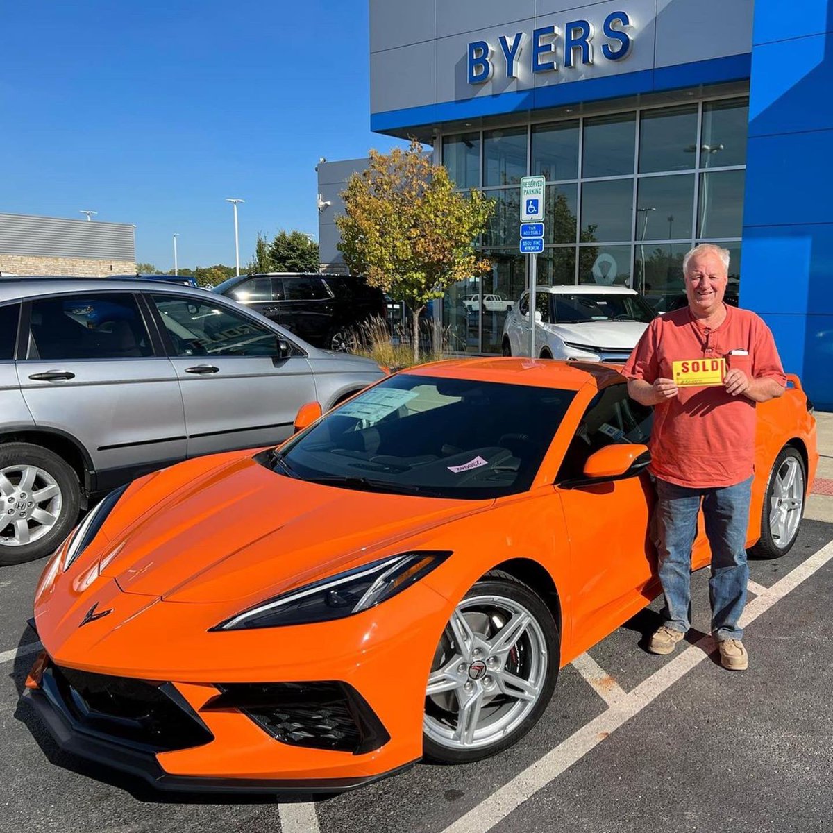 These guys will be taking advantage of the warmer weather today… Congrats to our customers on picking up their new C8 Corvette this past week! 🏎💨

#ByersAuto #Chevy #C8 #Corvette
