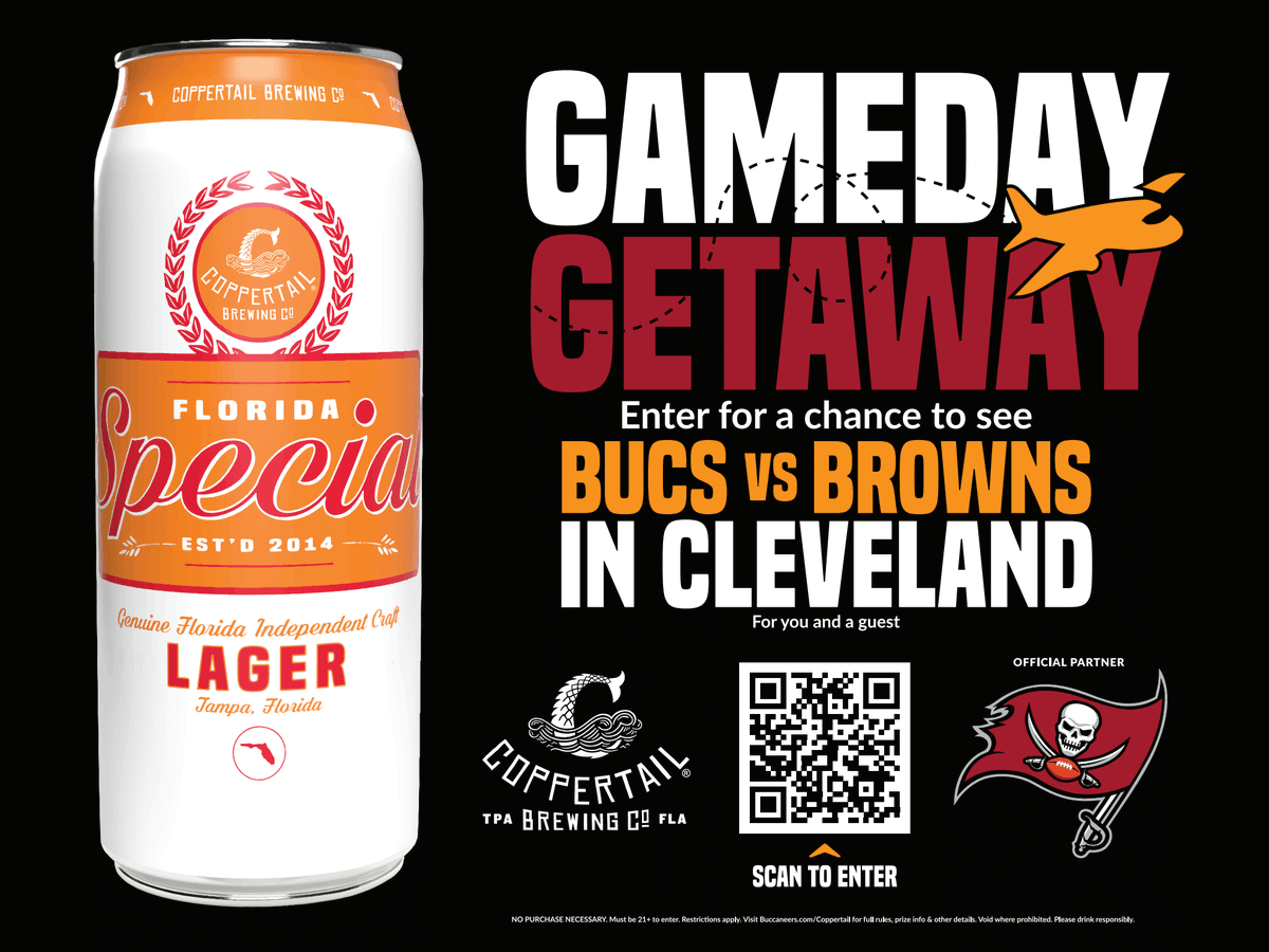 GreatBayDist's tweet photo. #EnterToWin #TampaBayBuccaneers #ClevelandBrowns #Coppertail #CoppertailBrewing #GreatBayDistributors https://t.co/YJlezrSFh7