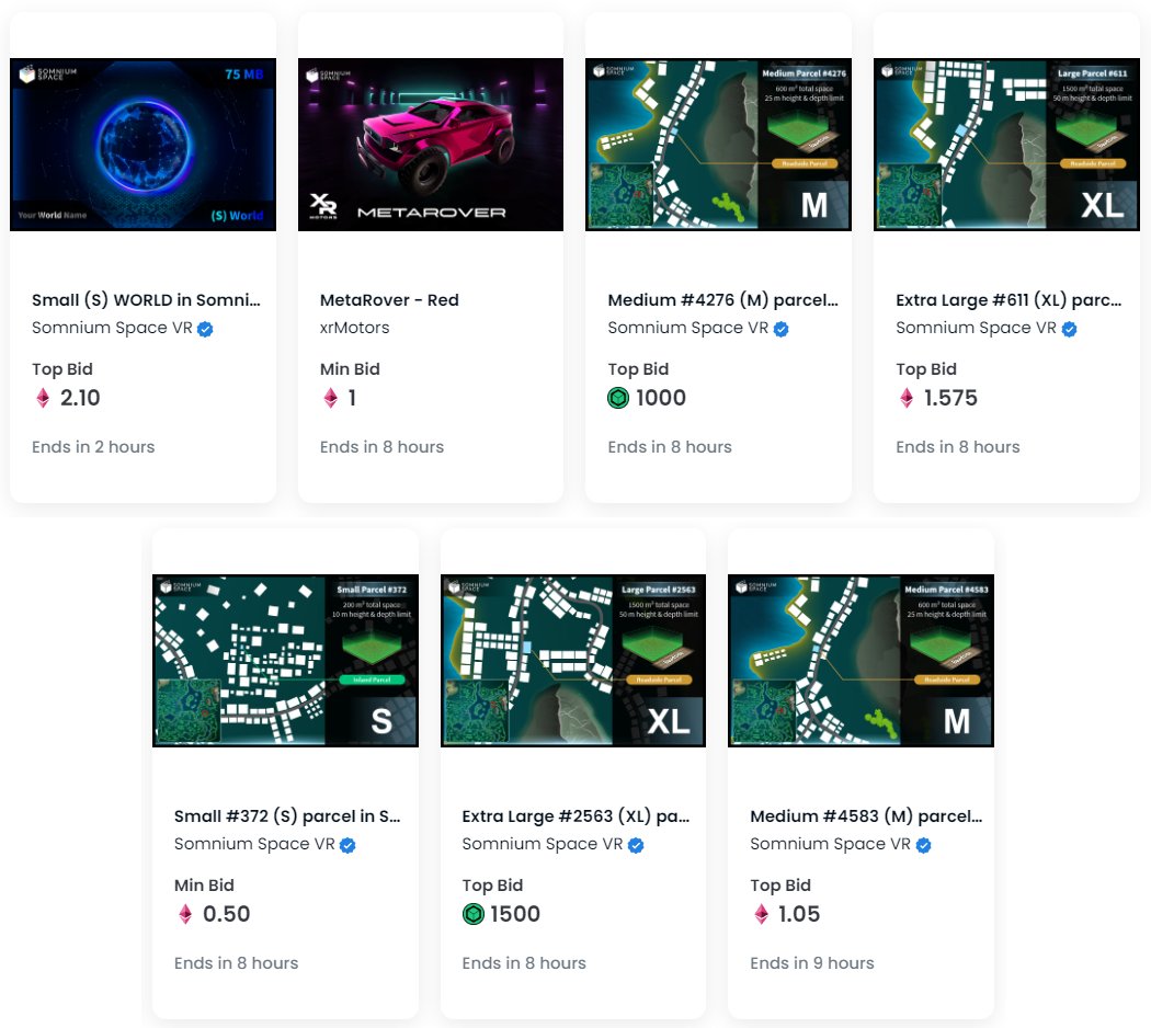 SomniumSpaceNFT's tweet photo. #QLO offerings of the day in @SomniumSpace include 7⃣ #NFTs of which 2 XL parcels, 2 mediums, 1 small, a small world &amp; a #MetaRover tough mountain trailblazer (already useable in #VR)🥽We're on the eastern side of the map with mountain &amp; water views⛰️🏝️

https://t.co/AhsDgIoRAa https://t.co/FNUsdg3tDi