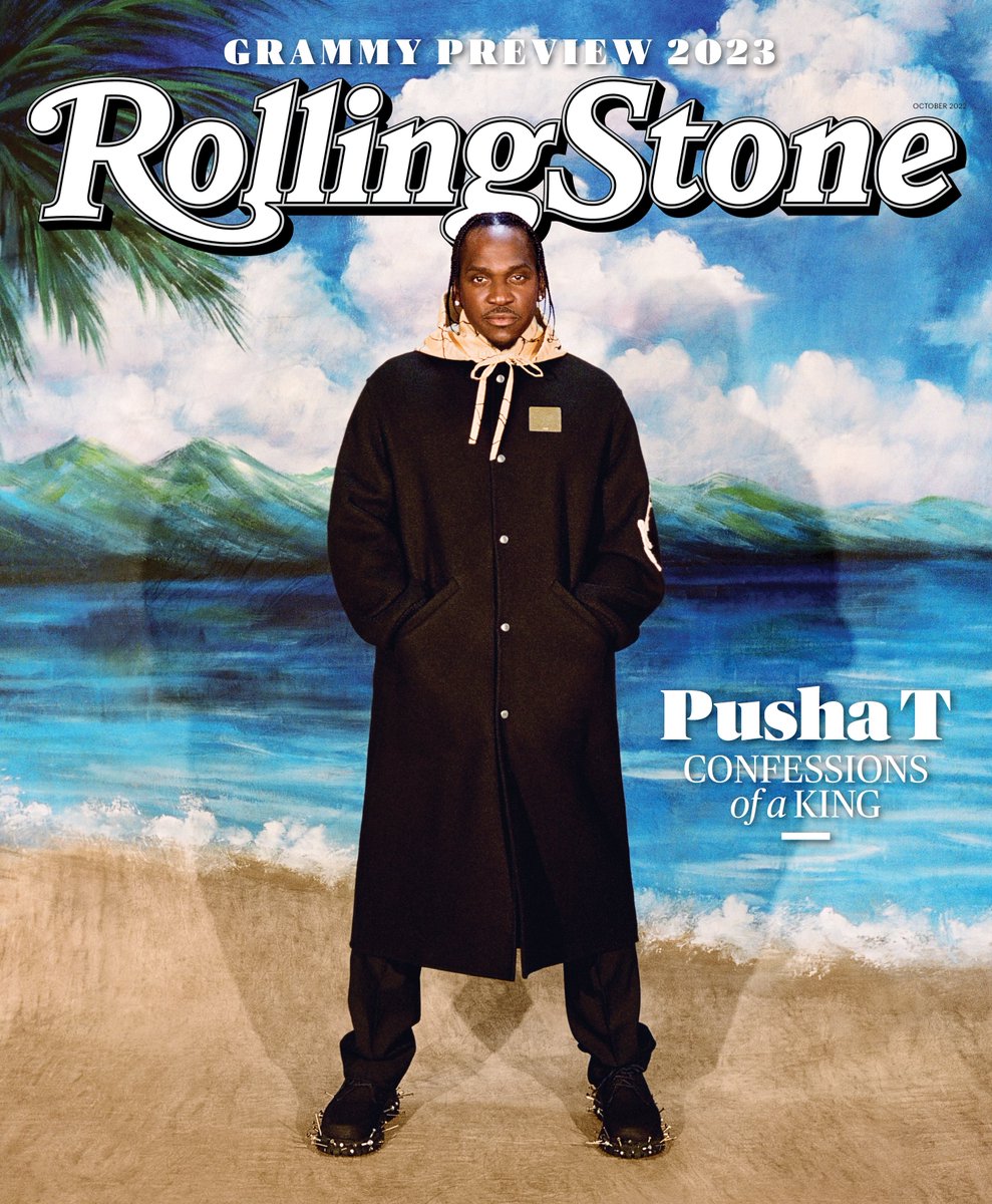 i profiled the living legend @PUSHA_T for the cover of Rolling Stone’s 2023 Grammy preview! we went deep on his early life, his journey through the industry, and his neverending pursuit of greatness. photos by Eric Johnson. link to the full story below. rollingstone.com/music/music-fe…