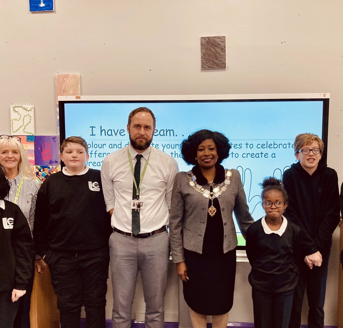 This morning we was visited by Madam Mayor of Wolverhampton. She spoke to our young people about Tolerance and Respect. #Blackhistorymonth2022