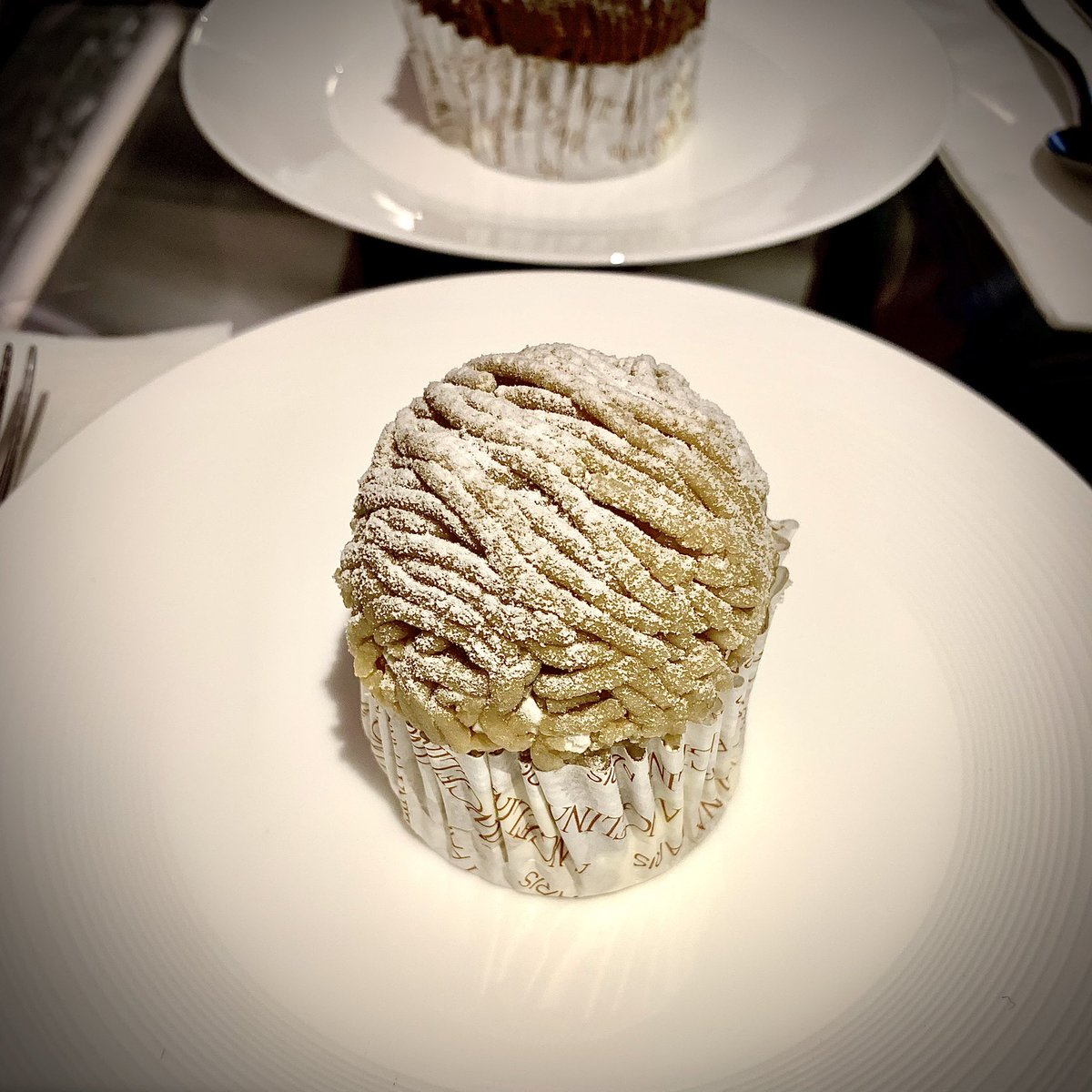 モンブランにしては色が緑