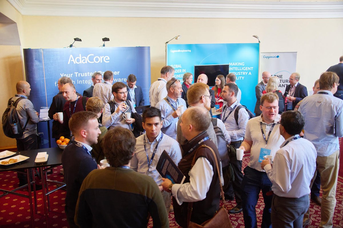 AdaCoreCompany's tweet photo. What a great turn out for this year's @HIS_Conf💥!! Sharing software engineering insights and best practice with the HIS community is what it's all about, and it's great to be back! #HISConf22 #softwareengineering #softwaredevelopment https://t.co/tLyHBCBcnB