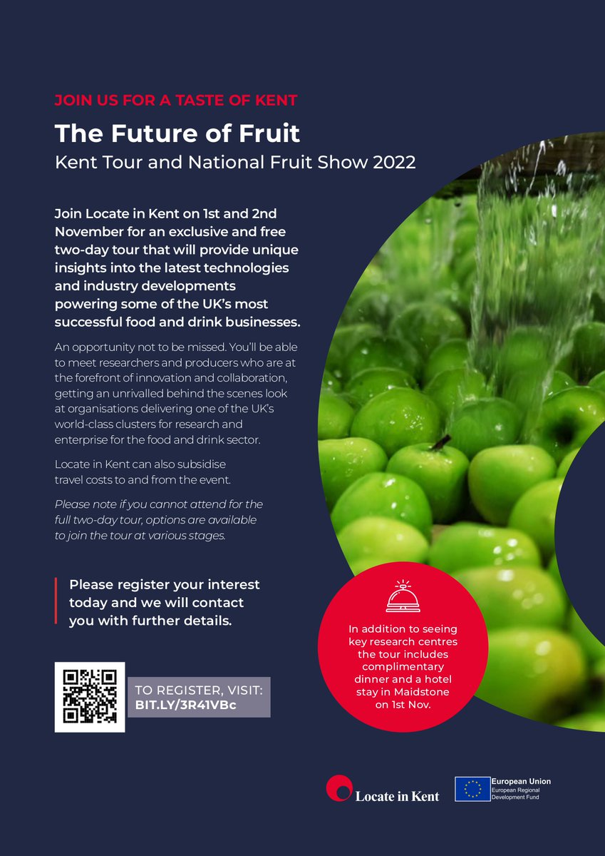 wavteq's tweet photo. @LocateInKent is inviting food producers and growers for a free tour of opportunities in the region. 

Taking place on 1 &amp; 2 November, the tour will visit Kent Science Park, NIAB, and the Algalif Biotechnology Unit and Food Innovation Centre.

https://t.co/k0dGEd1DSQ https://t.co/XXnTiaAcQE