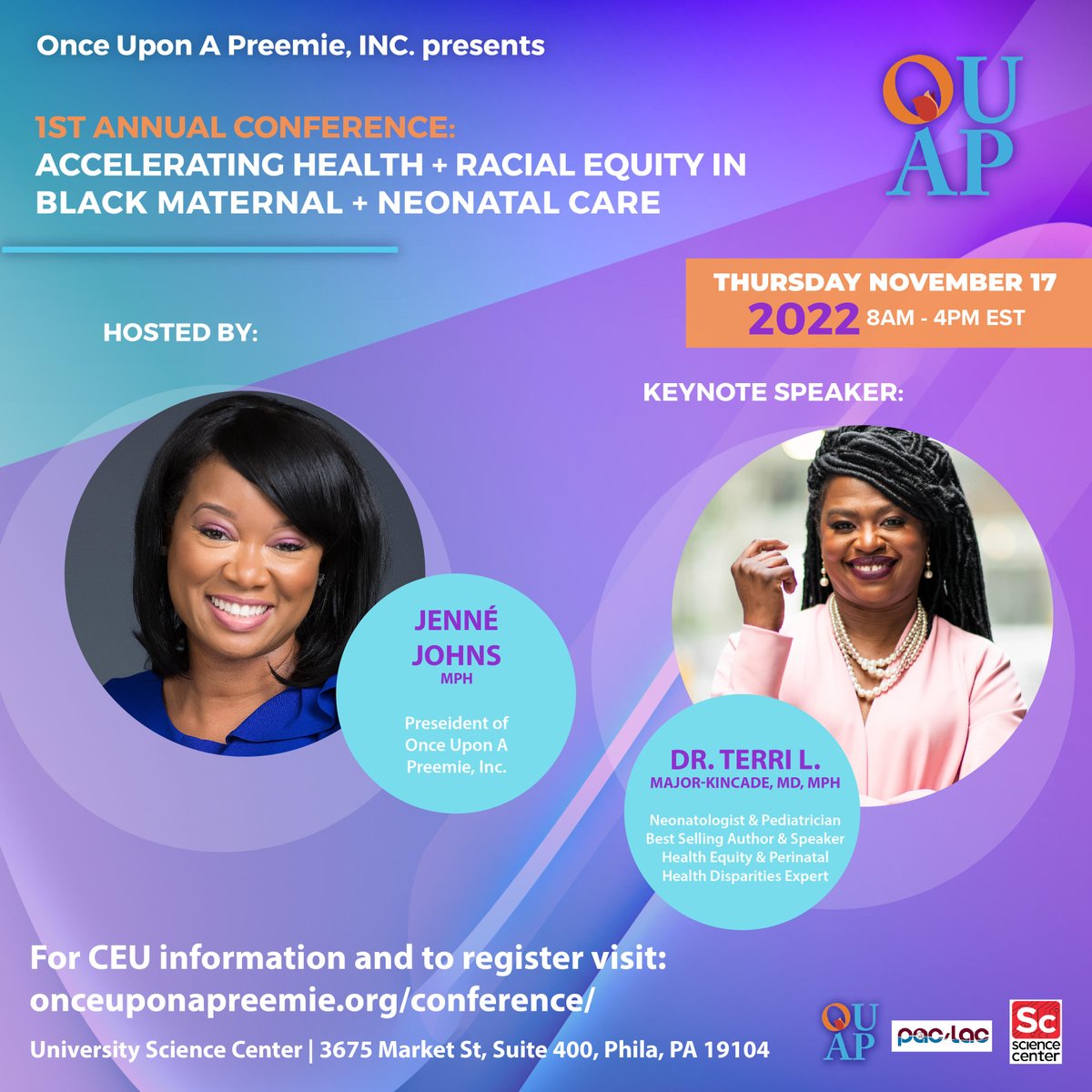 COUNTING DOWN:  Accelerating Health + Racial Equity in Black Maternal + Neonatal Care - Hosted by Once Upon a Preemie
-