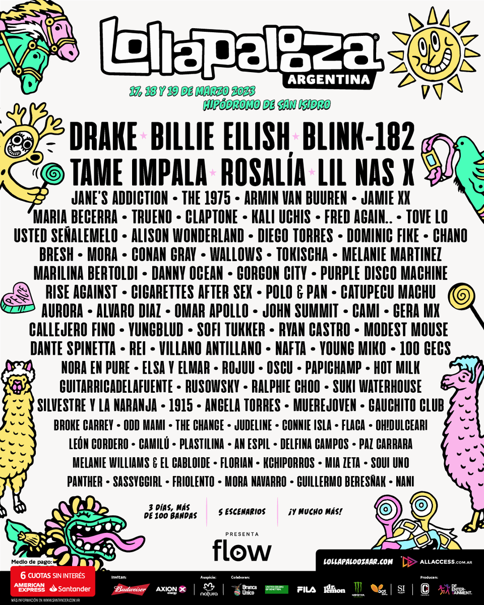 porquetendencia's tweet photo. "Lolla":
Porque se confirmó el line up del #LollaAR 2023 https://t.co/mNJkQT3cXq