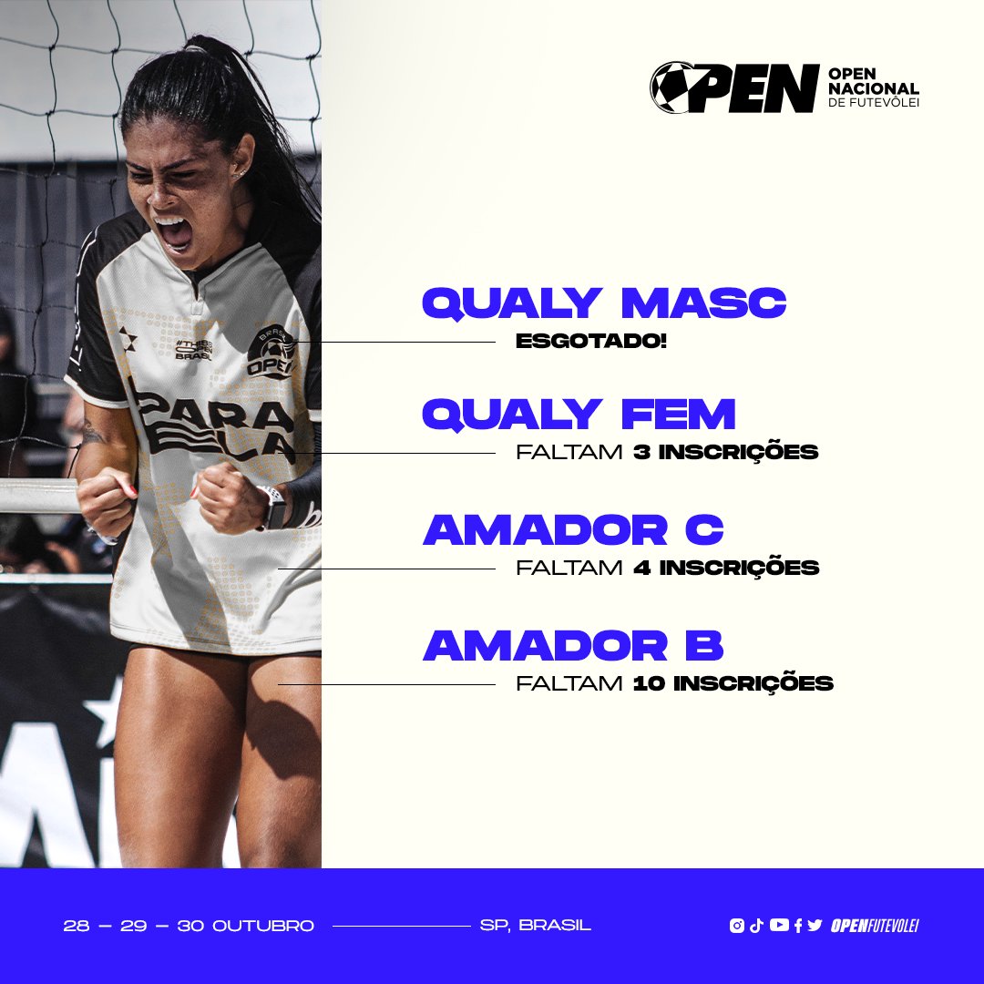 openfutevolei's tweet photo. ÚLTIMAS VAGAS ! 🎫 Acesse agora mesmo o site https://t.co/KtfRo93DK3

28 a 30 de Outubro 2022
@riplaygranjaviana
São Paulo — Brasil

THIS IS OPEN NACIONAL https://t.co/inh7VnIcFv