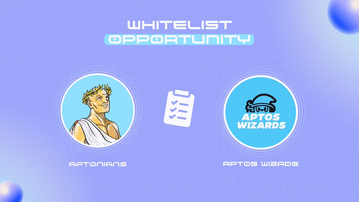 AptoniansNFT's tweet photo. 🧙🏼‍♂️NFT GIVEAWAY WITH WIZARDS 🧙🏼‍♂️ 

@AptosWizards one of the best frens of @AptoniansNFT and we are happy to have such event with you🧙🏼‍♂️

🎁10WL Spots to Giveaway
🔹5X @AptoniansNFT 
🔹5X @AptosWizards 

1️⃣ Follow: @Aptoniansnft &amp; @AptosWizards 
2️⃣ Like &amp; Retweet &amp; Tag 3 friends https://t.co/Dpk52ajO37