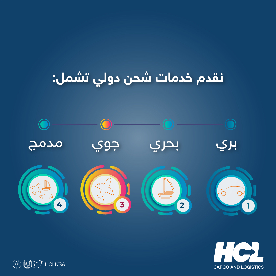 HCLKSA's tweet photo. حلول #شحن متكاملة وبكفاءة عالية.
#خدمات_الشحن https://t.co/LpQmgqeTGP