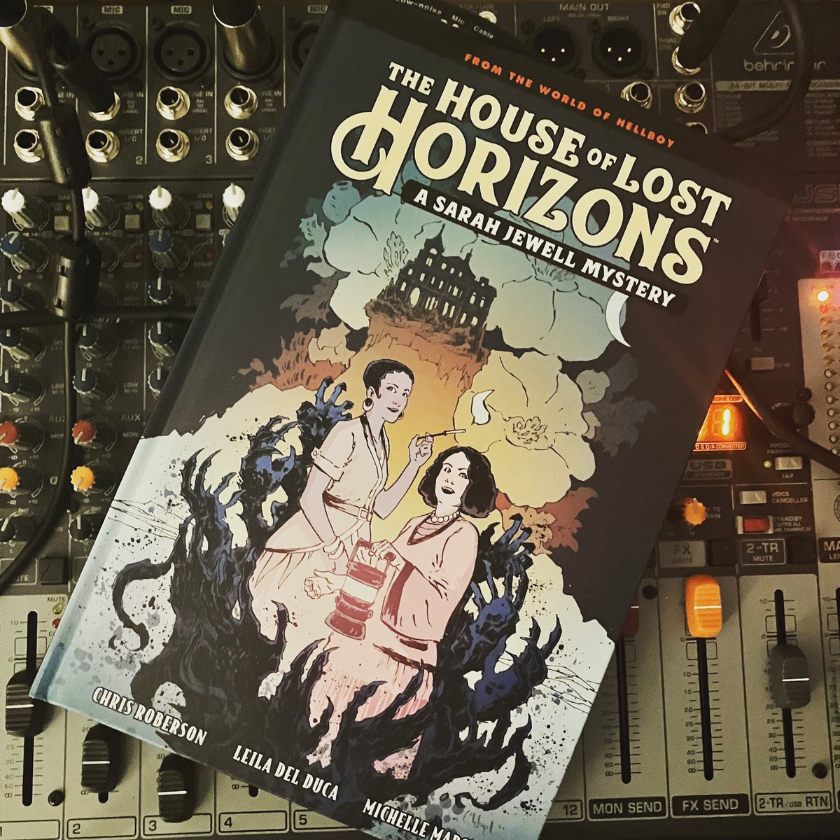 New Episode Today! 
podbean.com/ew/pb-njgbc-12… 
We discuss “The House of Lost Horizons: A Sarah Jewel Mystery,” on this week’s podcast! LINK IN BIO! #hellboybookclub #podcast #hellboy #mikemignola #leiladelduca #michellemadsen #christophermitten #clemrobins