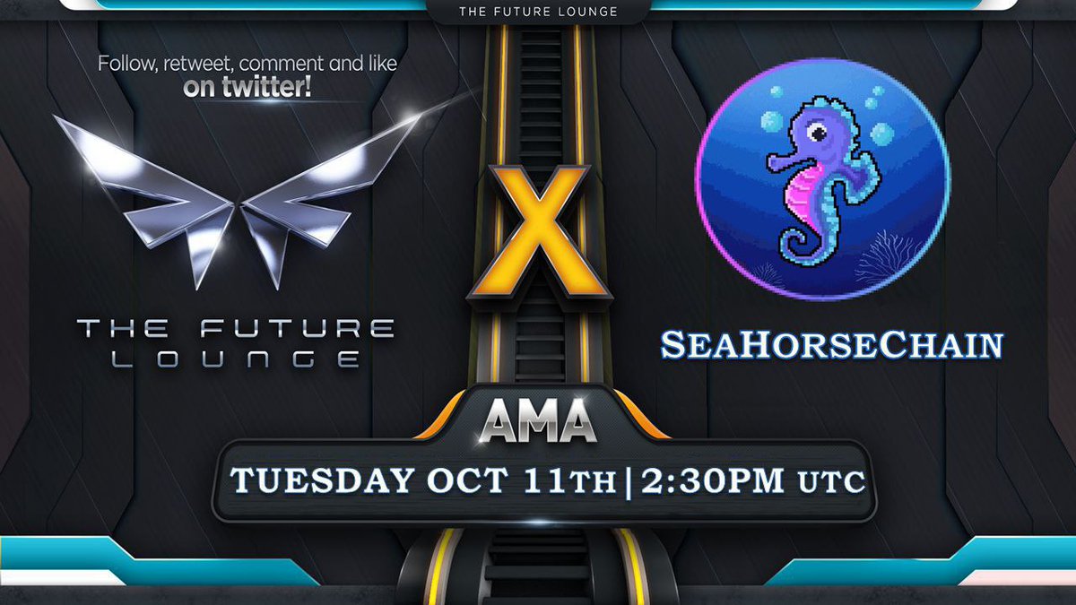AMA ANNOUNCEMENT with Seahorse Chain🎙 

➡️ Link to join the AMA:
 t.me/+EWzz-2QMrDVkM…
➡️ Seahorse Chain TG: 
t.me/SeahorseChain

To enter in BNB giveaway:
✅ Join AMA
✅ Follow: <a href="/Future_Lounge_1/">The Future Lounge</a> on twitter 
✅ Like, comment and retweet this post 

#AMA #BSC #Crypto #TFL