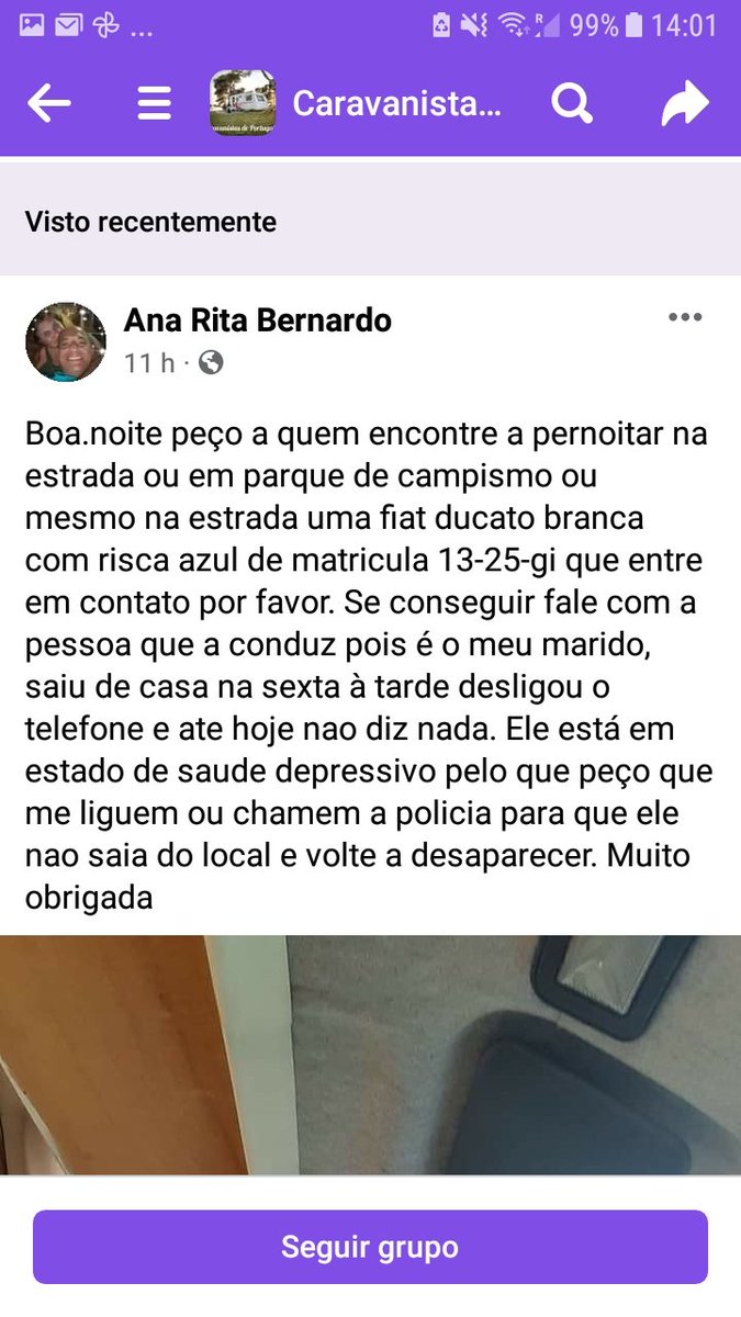 cases_unsolved's tweet photo. 🚨Este Sr. saiu de casa no dia 07/10 e está incontactavel.
🚙Pede-se a quem encontre a pernoitar na estrada, em parque de campismo ou, a circular, uma autocaravana da marca FIAT modelo DUCATO de cor branca com risca azul de matricula 13-25-GI
⚠️Esta com depressão
#Desaparacido https://t.co/lZHLhaXr5x