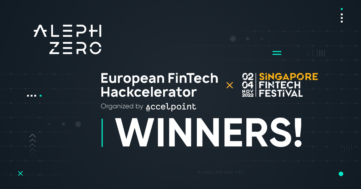 Just in! 📰

We are the winners of the European Fintech Hackcelerator and the finalists of the Global Fintech Hackcelerator organized by <a href="/MAS_sg/">MAS</a> and <a href="/OliverWyman/">Oliver Wyman</a>! 🚀

See you during the Singapore Fintech Festival (<a href="/sgfintechfest/">Singapore FinTech Festival</a>) in November! 🎉