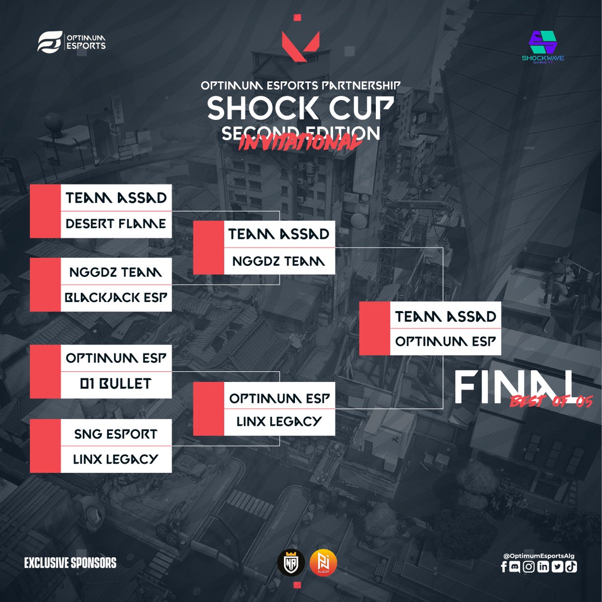 optesportsalg's tweet photo. ๐ Shock-cup Final !
Optimum for the win ๐ค?
See you tomorrow with shockwave
.dztv don't miss it โค๏ธ
#shockcup #valorant #optimumesports #opepower https://t.co/VzgGAxaaOo