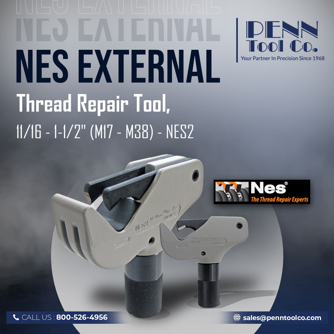 penntoolco's tweet photo. NES External Thread Repair Tool, 11/16 - 1-½” (M17-M38) - NES2. Solving problems one tool at a time! 

Visit- https://t.co/dGLVTnqcf8

#NesExternalThreadRepairTool #Universaltool #ThreadRepairTool #Nes #NES2 #repair #tools #penntoolco https://t.co/C4TkjQ7k4S