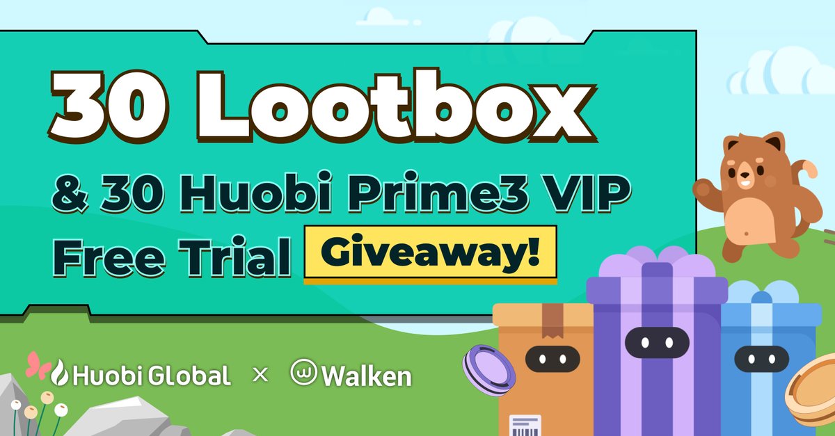 HTX_Global's tweet photo. #Huobi x @walken_io #Lootbox #NFT giveaway!

🎁 30* Lootbox with CAThlete 
🗝️ 30* Huobi Prime3 VIP free trial

To enter: 
1⃣ Follow @HuobiGlobal @walken_io
2⃣ RT, Tag 3 friends
3⃣ Click event: https://t.co/AgBTNg43zj https://t.co/YsNztuYHUs