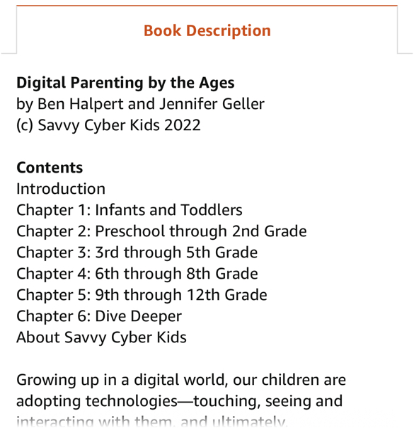 Excited about <a href="/SavvyCyberKids/">Savvy Cyber Kids</a> new digital parenting guide that provides actionable advice for raising kids from infant - adulthood. TY for supporting the next generation of parents &amp; kids <a href="/benhalpert/">Ben Halpert</a>!

amzn.to/3STJMYP

#BeCyberSmart
#Parenting
#Cybersecurity 
#Privacy