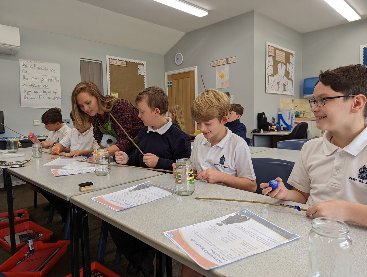 DigbyPrimary's tweet photo. Previously, we had our long awaited Wand Workshop. Imps had a great time designing and creating their wands and then putting them to good use with the spells they had invented! #spiresoutdoorlearning https://t.co/1emRg4y6XX