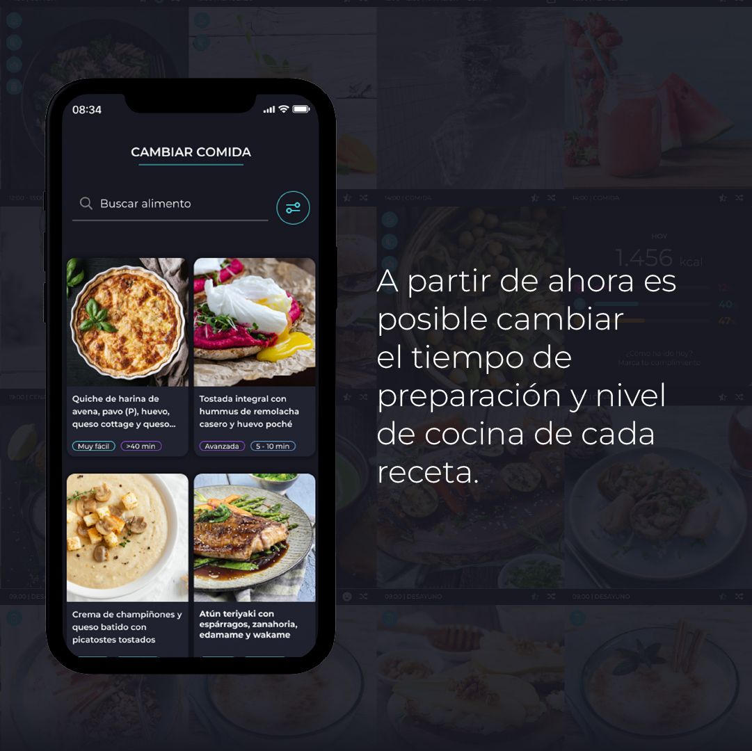 indyaspain's tweet photo. Además, con la nueva actualización, ya es posible cambiar el tiempo de preparación y nivel de cocina para cada una de las recetas de tu planificación nutricional. Eso sí, cuidando siempre el criterio de tu nutricionista 💪🏼 https://t.co/UfehLAry0K