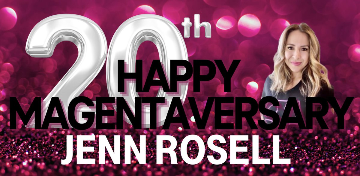 Happy 20 Year Magentaversary Jenn Rosell!  That’s a huge milestone, congratulations on your amazing accomplishment! <a href="/thayesnet/">Terry Hayes</a> <a href="/Sentowski8/">MJS</a>