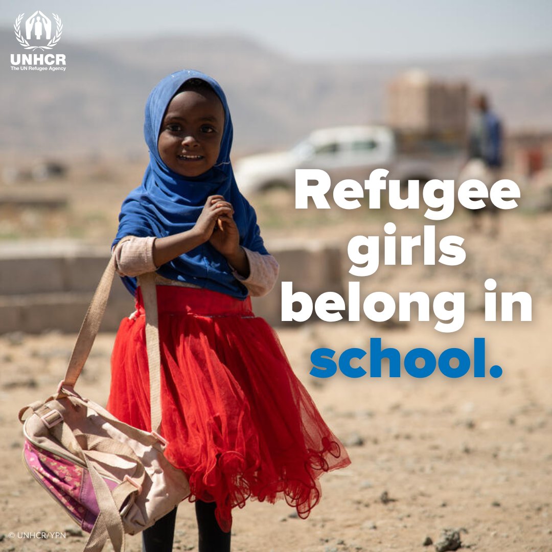 Refugees's tweet photo. Education is a human right and refugee girls cannot be left behind. #DayOfTheGirl https://t.co/6hGwy77hH6