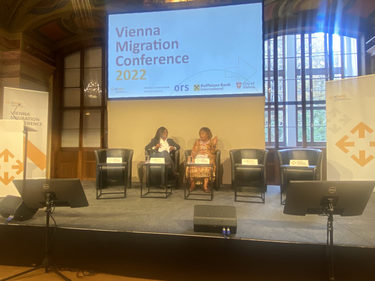 _MbokaziSabelo's tweet photo. H. E. @AmbSamate currently taking her session @ #viennamigconf - In the spotlight; Migration & displacement dynamics: What is driving change in Africa?
@AUC_PAPS @_AfricanUnion @ICMPD
#VMC2022
#MakingMigrationBetter https://t.co/9PCYGkiT45