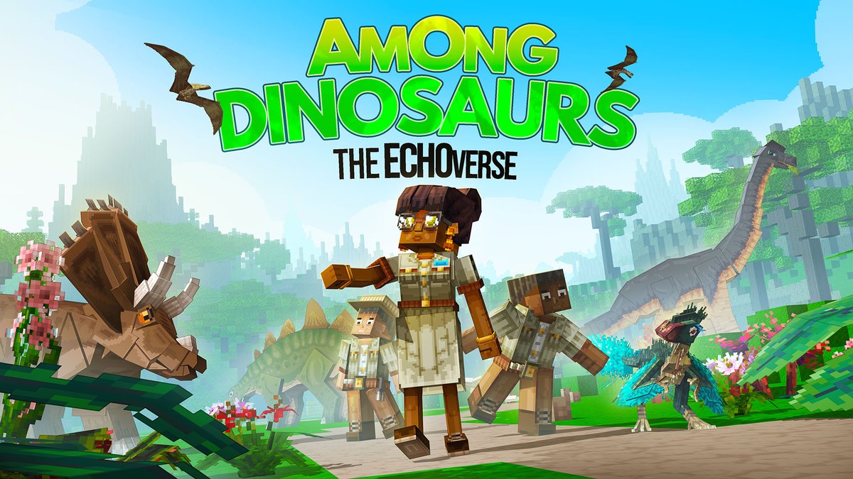 We made some educational content! Explore a land of dinosaurs accompanied by the renowned Professor Echo. Can you discover all the dinosaur species?

Coming out today!
#Minecraft #MinecraftMarketplace