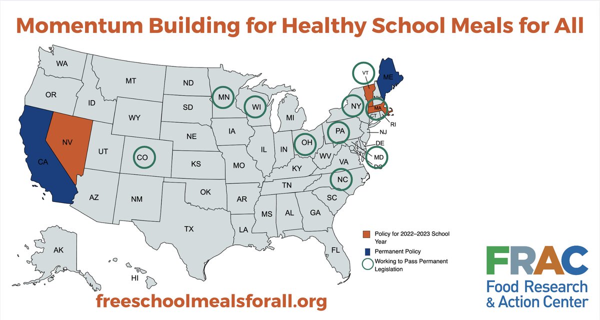 Food Research & Action Center (@fractweets) on Twitter photo Momentum is building! During #NSLW22, raise your hand with <a href="/fractweets/">Food Research & Action Center</a>, and the following states, and support #SchoolMeals4All, so every child has the nutrition they need to learn and thrive. freeschoolmealsforall.org Momentum is building! During #NSLW22, raise your hand with <a href="/fractweets/">Food Research & Action Center</a>, and the following states, and support #SchoolMeals4All, so every child has the nutrition they need to learn and thrive. freeschoolmealsforall.org