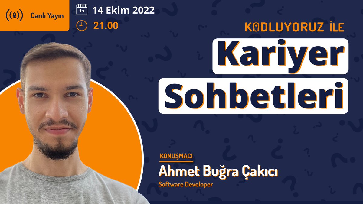 Etkinlik 📢

Software Developer Ahmet Buğra Çakıcı'yı #Kariyer Sohbetleri etkinliğinde ağırlıyoruz! 🤩
Diplomasız yazılımcı olmanın sektörde ne gibi bir etkisi var? 🧐

#Yazılım kariyerin hakkında sormak istediğin sorular varsa bu etkinlik tam sana göre!👇
forms.gle/9uX6YXuE7FocSP…