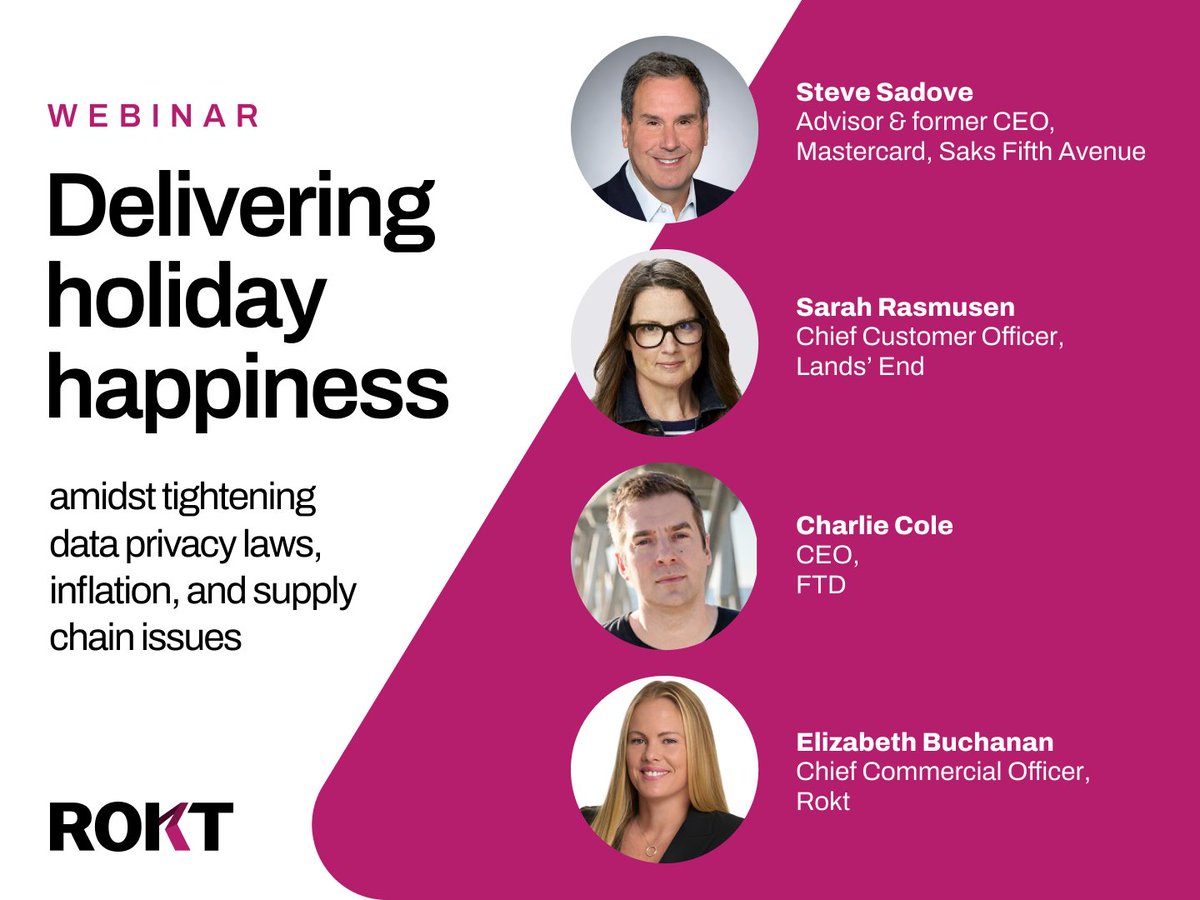 It’s hard to keep your ❄️chill❄️ as a retailer during the holiday season. That's why Rokt hosted a virtual roundtable event with leaders from @Mastercard, @LandsEnd, and @ftdflowers to help businesses thrive during busy season → rokt.com/blog/highlight…