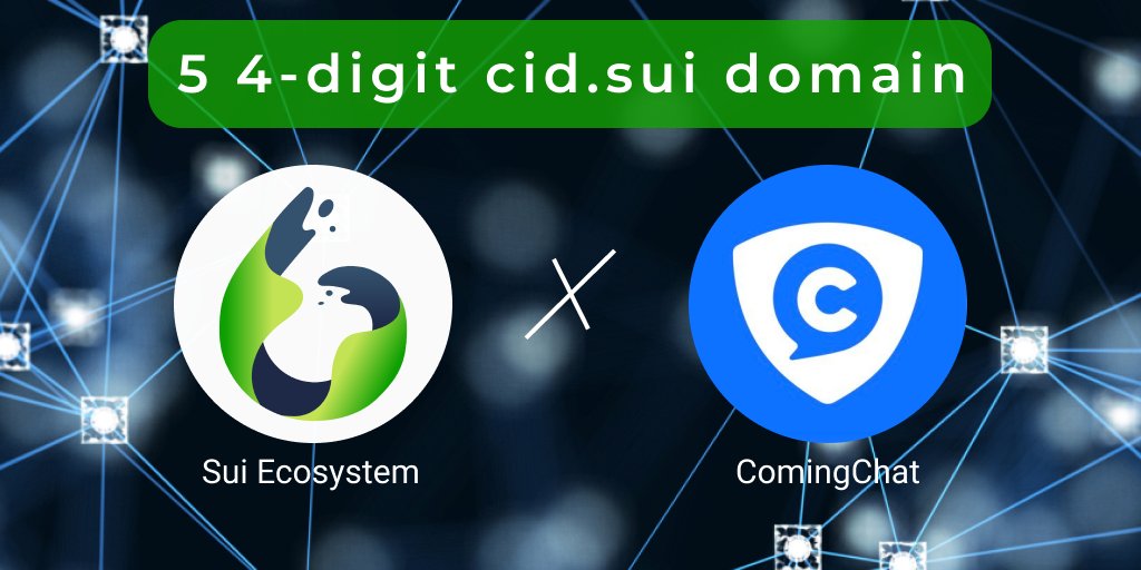 Trader_Ben69420's tweet photo. ✨🔥Giveaway 🔥✨

Our partners @ComingChatApp had a lot of updates and we decided to have a giveaway 🤩

🎁 5 4-digit cid.sui domain NFTs🎁

1️⃣ Follow @ComingChatApp &amp; @SuiEcosystem 
2️⃣❤️&amp; RT
3️⃣Tag 3 friends!

48h⏳
GL☘
#Sui #Giveaway #NFT #NFTs https://t.co/u0hRv2wuqM