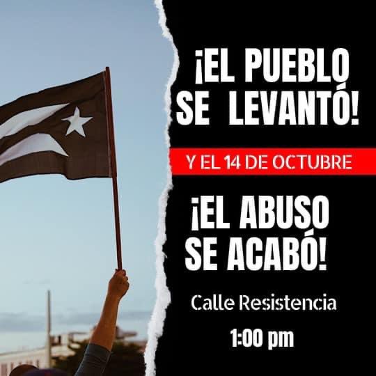 RobiCamacho's tweet photo. Convocan marcha de pueblo para el viernes 14 de Octubre a las 1pm en la calle Resistencia. El segundo flyer lo acaba de compartir PJ Sin Suela en su Facebook. 

⏰ https://t.co/rdWZsfy4NS