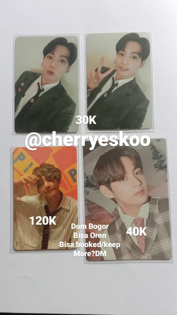 WTS || WANT TO SELL 
READY INA🇮🇩

Bisa 🍊
Bisa Booked/keep
Dom Bogor 📍
More? Dm

PC TAEHYUNG HER E / TAEHYUNG PIZZA
PC JUNGKOOK DICON BTS DICON
MPC BTS 2021 HOLIDAY COLLECTION LITTLE WISHES Taehyung mpc
posca V wts postcard photocard bts Jungkook jk