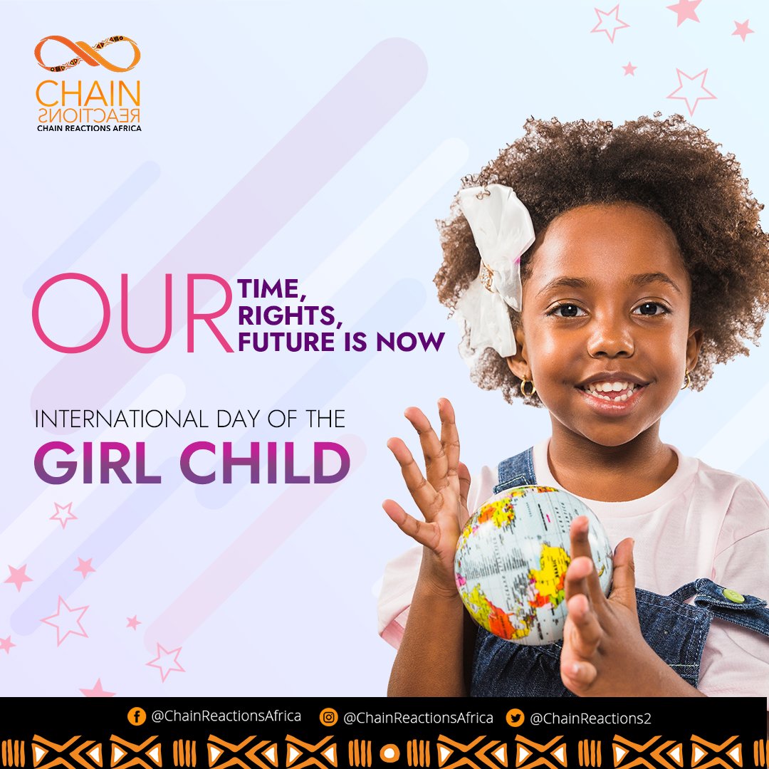 ChainReactions2's tweet photo. It's International Day of Girl Child, 2022. Let's celebrate this day by raising awareness and celebrating the achievements of girls everywhere.
Let's show the world that #SheMatters #GirlChild #GirlPower
#ChainReactionsNG
#ChainReactionsAfrica
#PRAgencyLagos https://t.co/790Y9Hn5ec