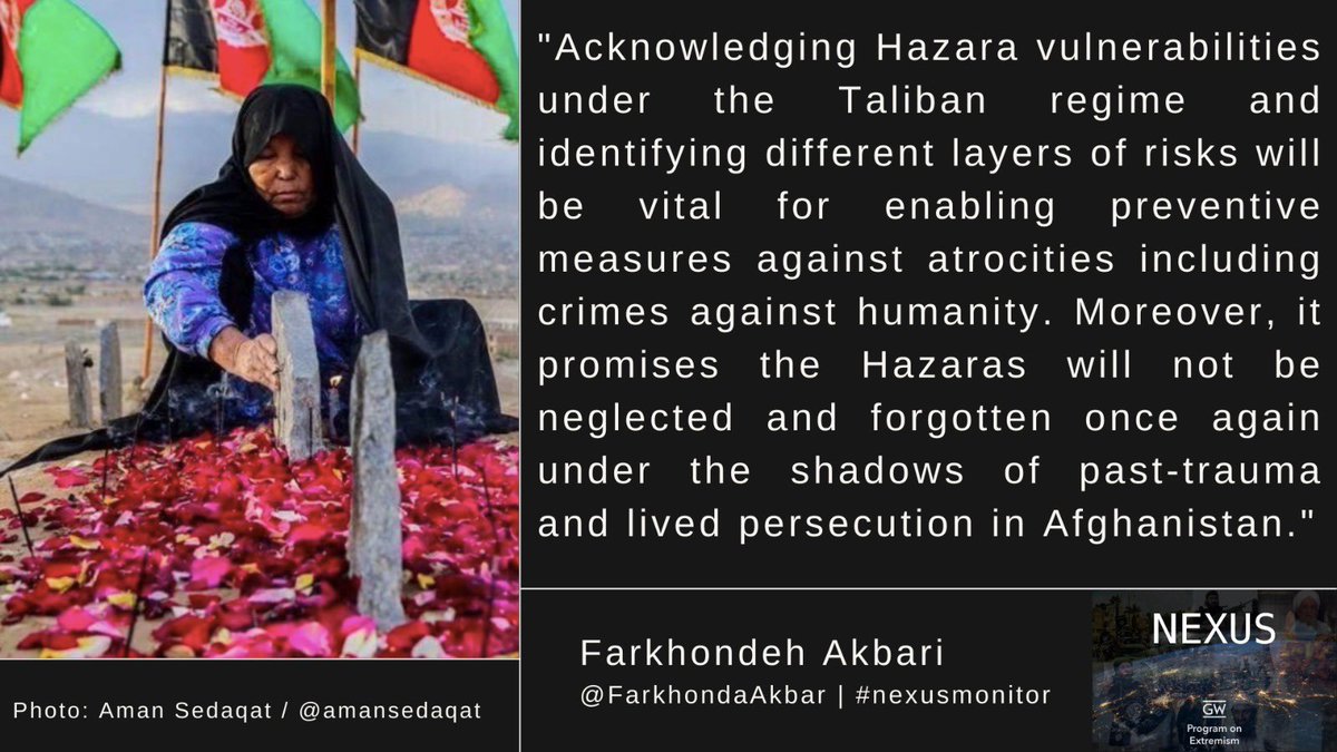 gwupoe's tweet photo. "The Risks Facing Hazaras in Taliban-ruled Afghanistan"
Must read analysis by @FarkhondaAkbar in #nexusmonitor on the key issues facing the Hazara community today in #Afghanistan, and 3 possible scenarios going forward:
https://t.co/sThkvGW5HE https://t.co/S5nXGQOiUe