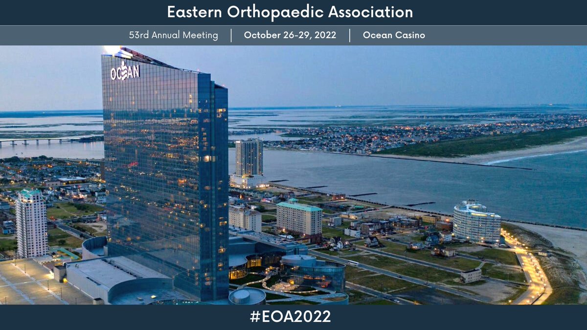 The EOA Annual Meeting will now be held at the Ocean Casino-Resort in Atlantic City, NJ. Please book your rooms today to ensure your spot. We look forward to seeing you for another great meeting! bit.ly/3ekaBpG