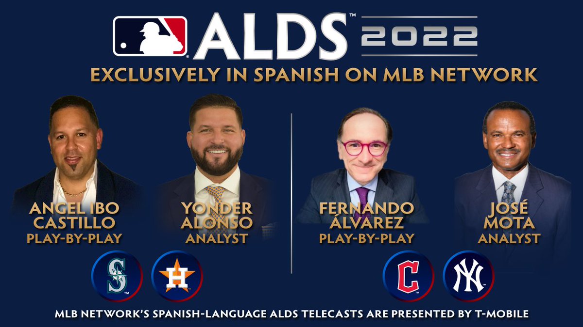 .@MLBNetwork, the exclusive home of the ALDS in Spanish. Release: atmlb.com/3rOk5fW