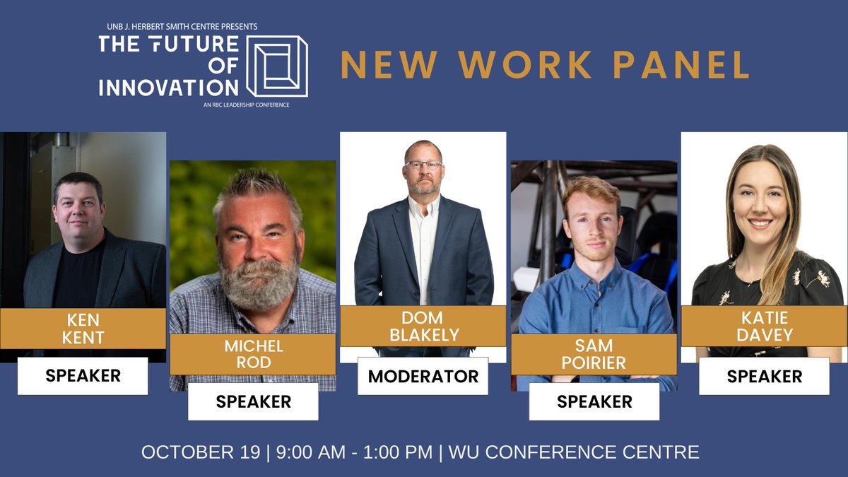 📣 We are excited to introduce our New Work Panel featuring Ken Kent, Michel Rod, Dom Blakely, Sam Poirier and Katie Davey! These amazing speakers will be discussing ideas about the future of work. Get your tickets now ➡ bit.ly/3RmBk2v