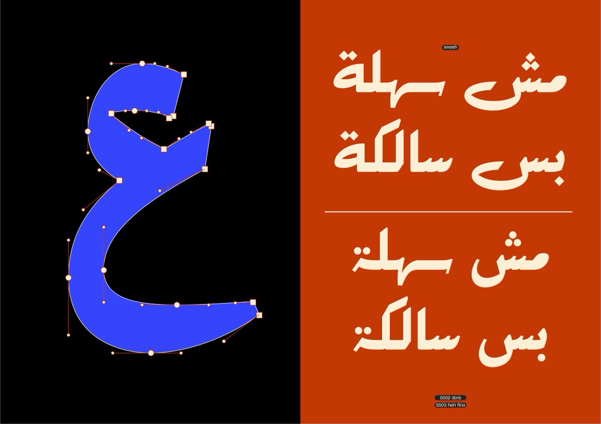 A new font from @Boharat_type inspired by the Ruq’ah lettering seen on Cairo’s streets — ✍️ by @nalascarlett >> aigaeod.co/felfel