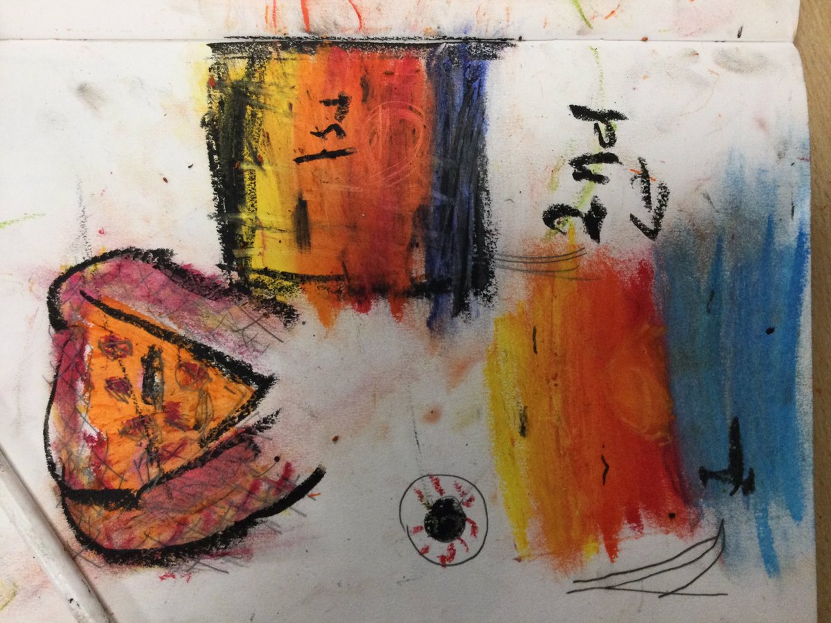 WhitegateOak's tweet photo. Oak are planning our Sandra Silverzsweig-inspired self portraits. We’ve been concentrating on patterns, colours and the medium we’ll be using for the final product. @SchoolWhitegate https://t.co/e5i35WCbIt