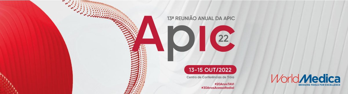 ❤️ Del 13 al 15 de octubre, estaremos en la 13º reunión anual de APIC - Associação Portuguesa de Intervenção Cardiovascular que patrocinamos como cada año.
#BringingToolsForExcellence #cardiologia