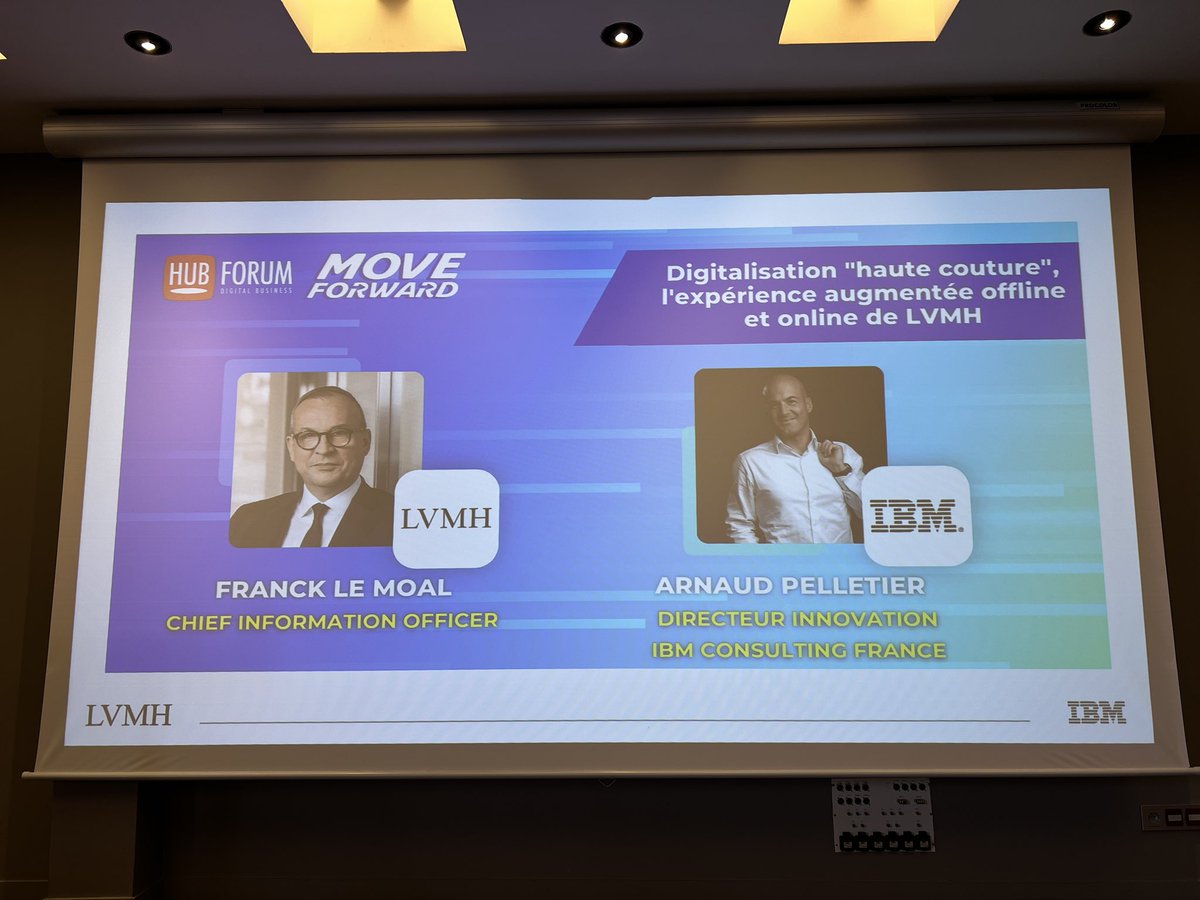 CelineBeckrich's tweet photo. Digitalisation "haute couture" l'expérience augmentée offline et online de @LVMH et @IBM_France 
Le secteur du luxe en mutation, influencé par les comportements d’achats. 

@HUBInstitute 
#HUBFORUM #HUBFORUM2022 https://t.co/KyaavgD1KI