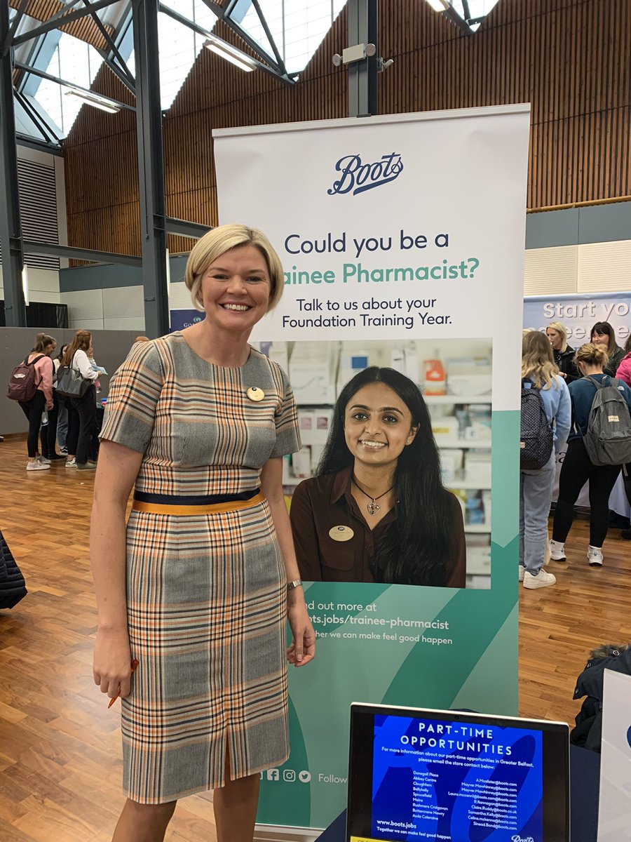 Fantastic to see all of the #FuturePharmacists up <a href="/UlsterUniLHS/">Life & Health Sciences</a> Pharmacy careers fair! <a href="/AlmacGroup/">Almac Group</a> <a href="/RandoxHealth/">Randox Health</a> <a href="/MOICNI/">MOICNI</a> <a href="/westerntrust/">westerntrust</a> <a href="/mckeeverpaul73/">mckeeverpaul73</a> <a href="/NorthernTrust/">Northern Trust</a> <a href="/GordonsChemists/">Gordons Chemists</a> <a href="/MediCare_Group/">MediCare Pharmacy Group</a> <a href="/TevaUK/">Teva Team</a>  <a href="/BootsUK/">Boots</a> <a href="/GlynisMcmurtry/">glynis mcmurtry</a>