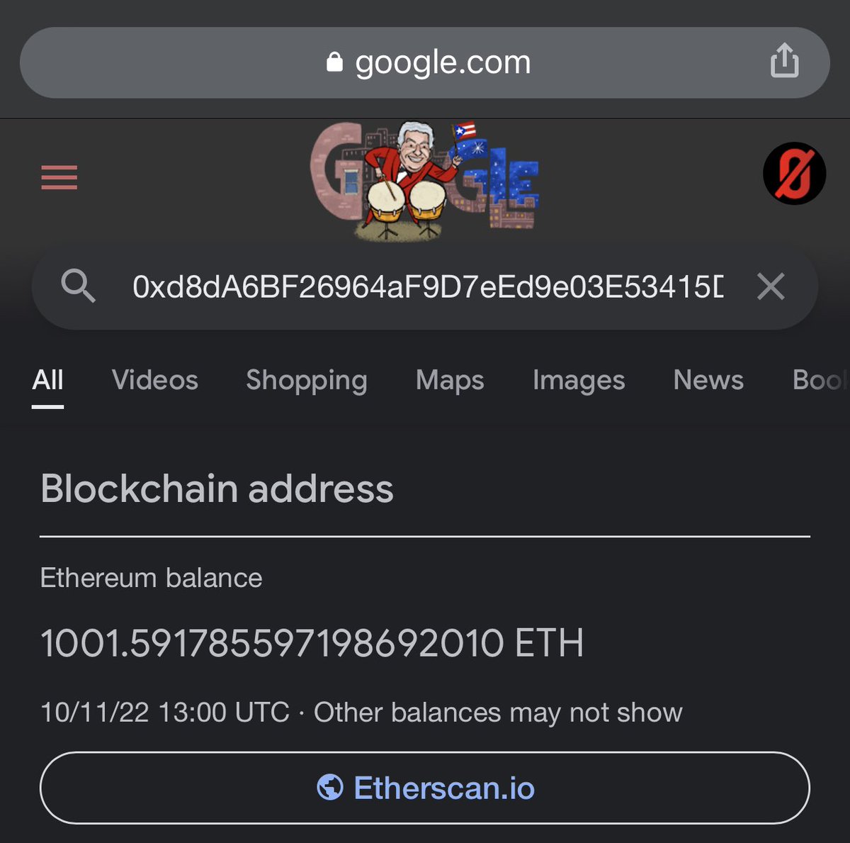 securezer0's tweet photo. You can now google search for Ethereum wallet addresses https://t.co/v4pO2Ue46W