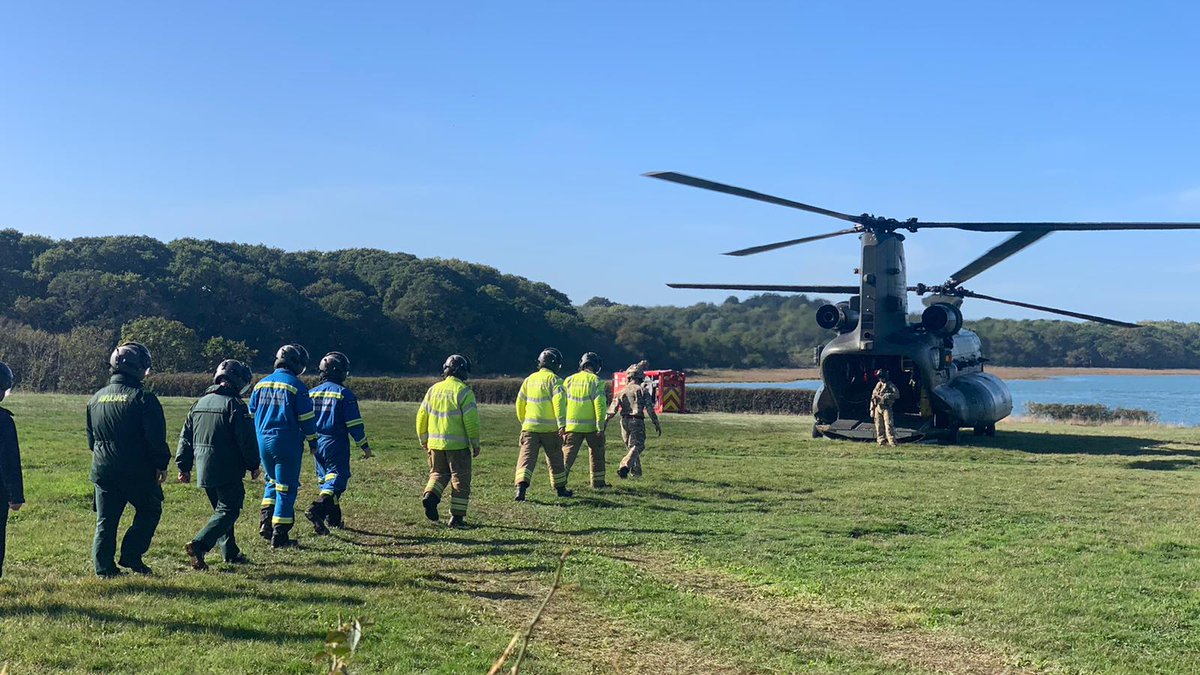 Today our team has been involved in a Multi-Agency exercise with the Military and other Isle of Wight Emergency Services at Jersey Camp.