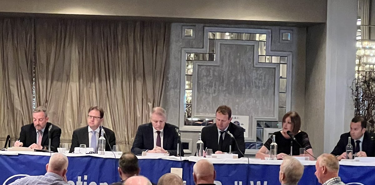 NBRU_DUBLIN's tweet photo. #NBRU biennial conference day 2. Panel discussion on antisocial behaviour hosted by @jonathanhealy and participants @OCallaghanJim @jerrybuttimer @Martin_Kenny @lawlessj @asgi_it @antoabs @gardarep #EnoughlsEnough NBRU calls for immediate fully funded Garda Transport Division https://t.co/egFwxJhono